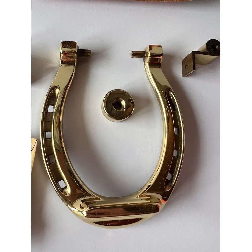 Vintage Brass Horseshoe Door knocker Made in Reading, PA..home of Taylor Swift
